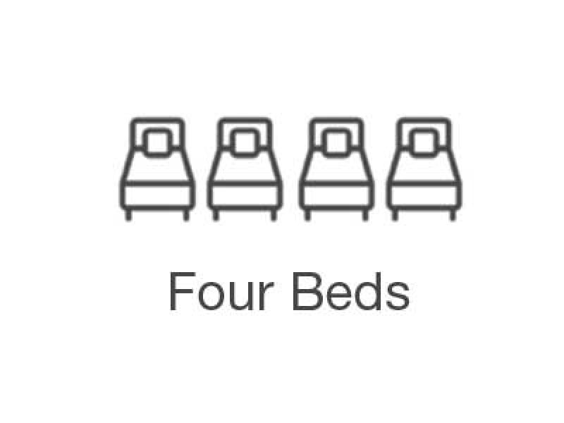 Quadruple room with private bathroom