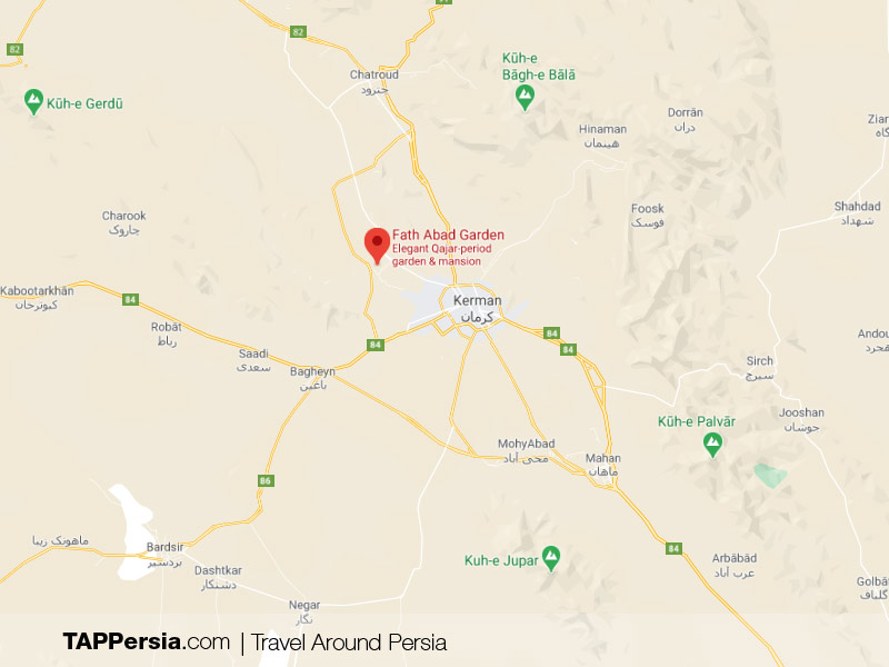 fath-Abad Garden - Location