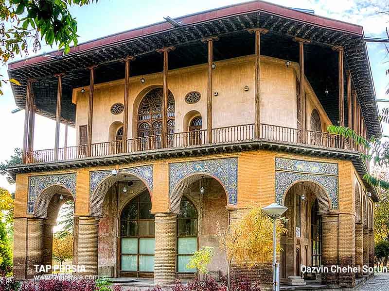 Different parts of Qazvin Chehel Sotun Palace