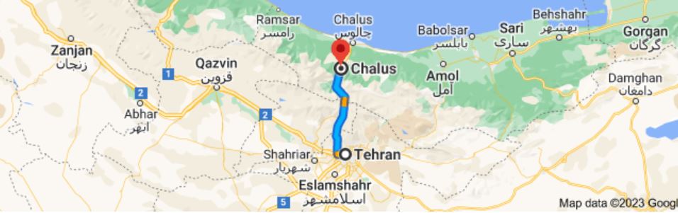 tehran to caspian sea