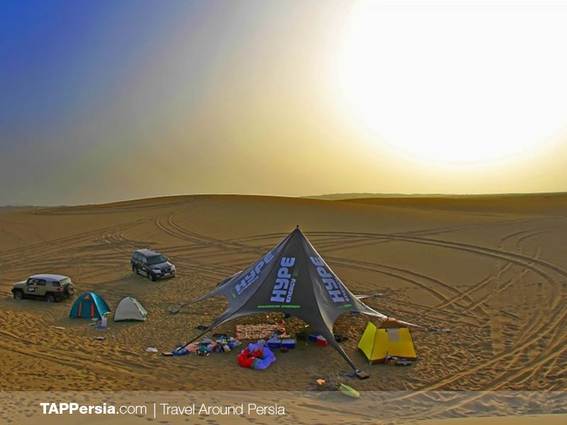 Camping at Maranjab Desert