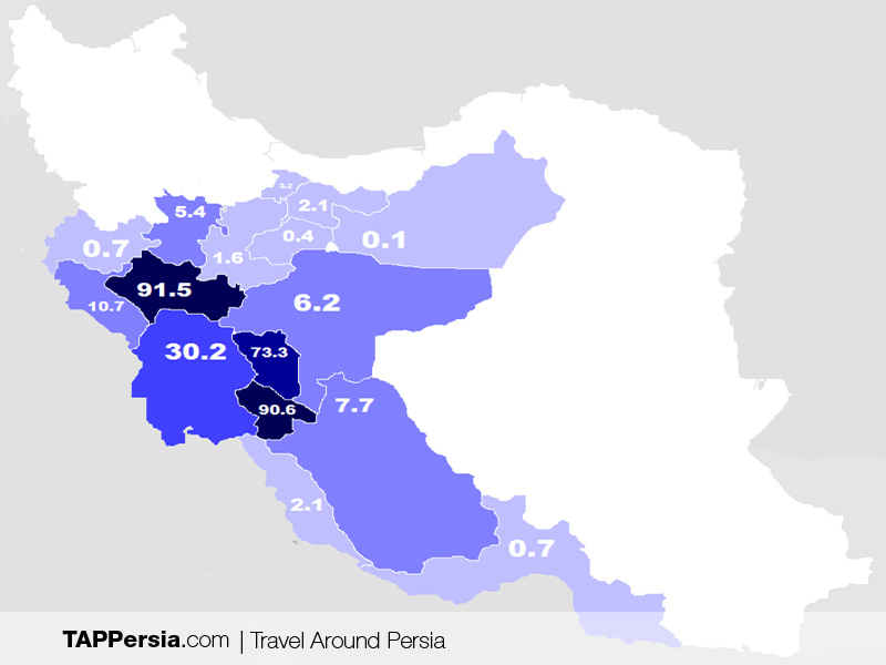Lur Ethnic - Iran - Map